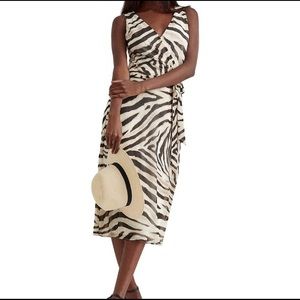 NWT Lauren Ralph Lauren ZebraPrint Georgette Dress
